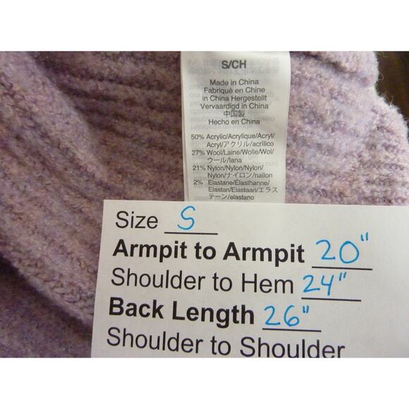 Madewell Lavender Purple Oversized Mercer Turtleneck Sweater Slouchy Wool Blend - Picture 6 of 7